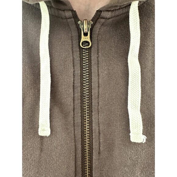 Y2k Old Navy Men's Brown Hooded Long Sleeve Jacket size Medium - Picture 5 of 8
